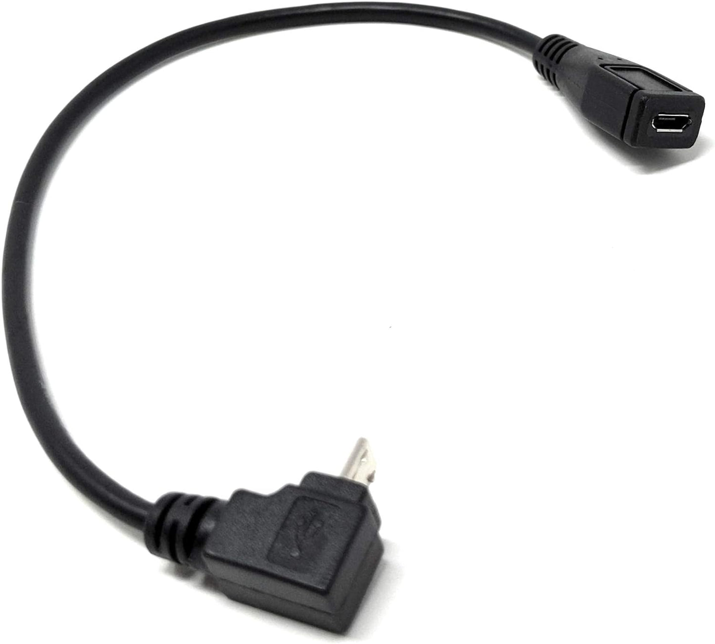 System-S Micro USB Kabel 90° Winkel auf Micro USB Buchse 20 cm