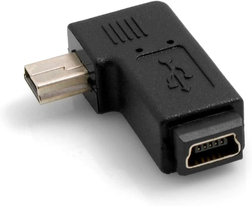 Mini USB (Female) auf Mini USB (Male) 90° Links gewinkelt Winkelstecker Adapter