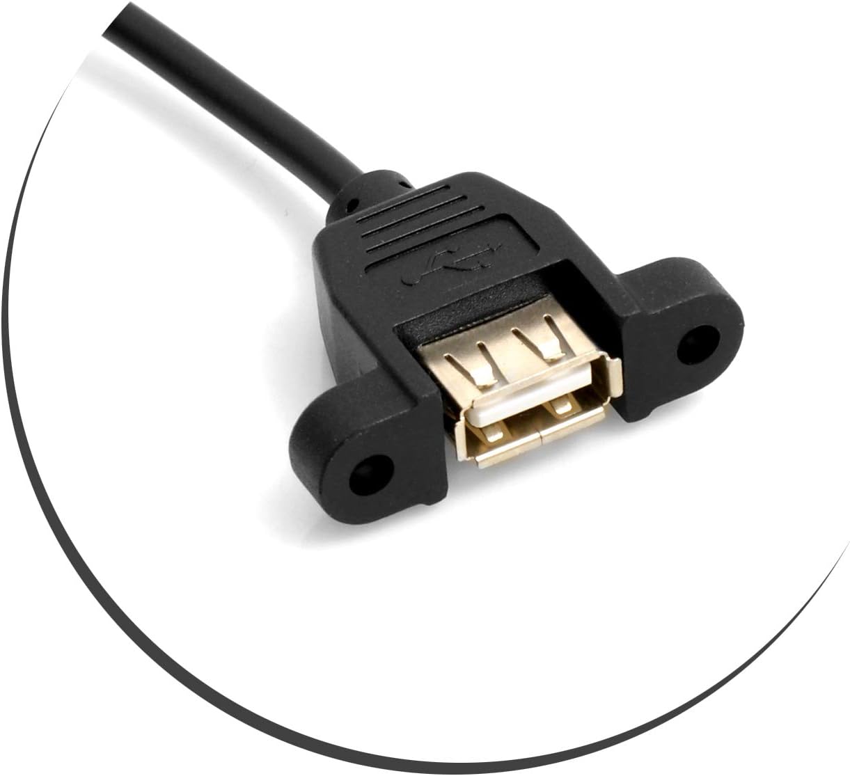 System-S USB Typ B auf USB Typ A 2.0 Kabel Panel Mount 50cm