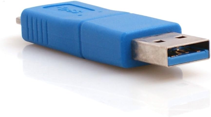 System-S Micro USB B 3.0 (male) auf USB 3.0 A (male) Adapter Kabel in Blau