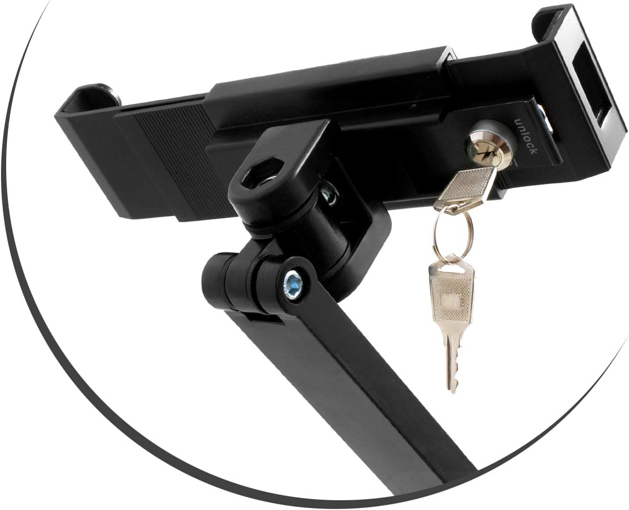 SYSTEM-S Universal Präsentation Wandhalter mit flexiblen Haltearm abschließbar Wandhalterung für 9-11 Zoll Tablets