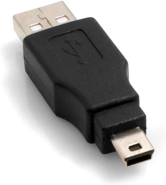 SYSTEM-S Mini USB 5-Pin (Male) to USB A (Male) USB Adapter