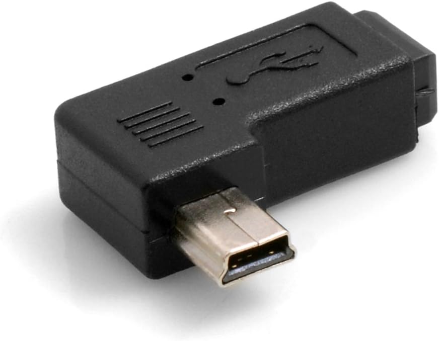 Mini USB (Female) auf Mini USB (Male) 90° Links gewinkelt Winkelstecker Adapter
