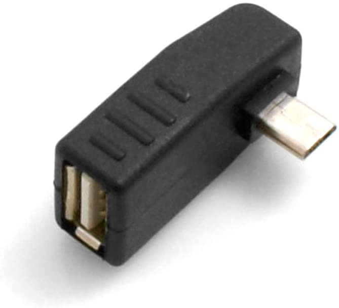 System-S USB A (Female) zu Micro USB Stecker Adapter 90° Rechts gewinkelt Adapter Kabel