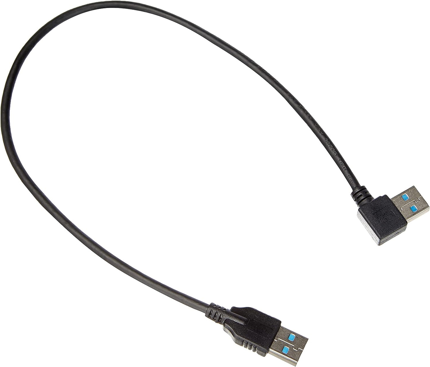 SYSTEM-S USB 3.0 Type A 90° angle right-angled to 3.0 Type A cable 40 cm