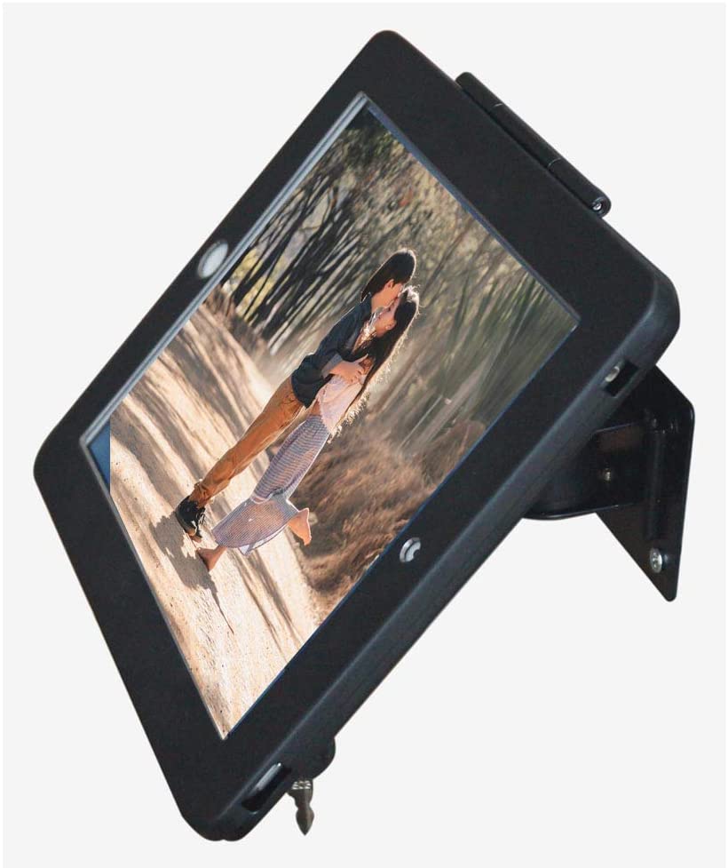 System-S Abschließbare Wandhalterung in Schwarz für iPad Pro 10.5" (2017) iPad Air 3 (2019) A2152 A2123 A2153 A2154 A1701 A1709