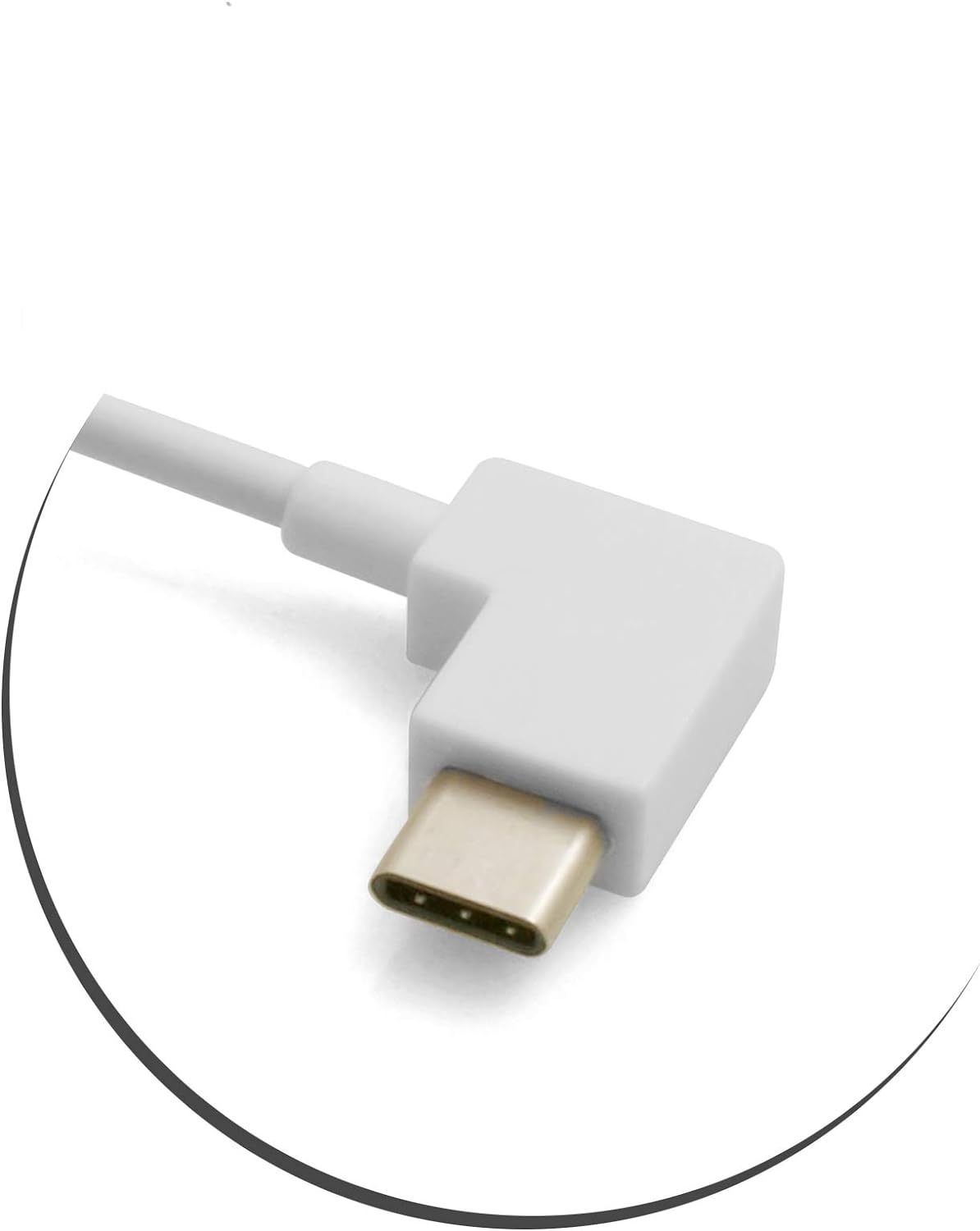 System-S USB 3.1 Type C 90 Grad Gewinkelt zu USB A 2.0 Kabel 100cm
