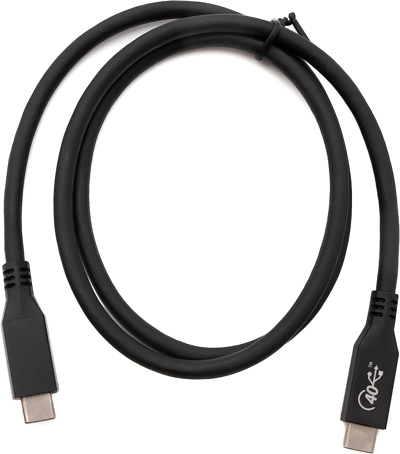 SYSTEM-S USB4 USB Kabel 80 cm Typ C Stecker zu Stecker 40 Gbit/s USB 4.0 in Schwarz