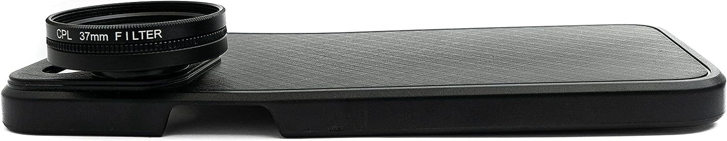 SYSTEM-S CPL Filter 37mm Circular Polarizer Linse Schwarz mit Hülle für iPhone 12 Pro Max