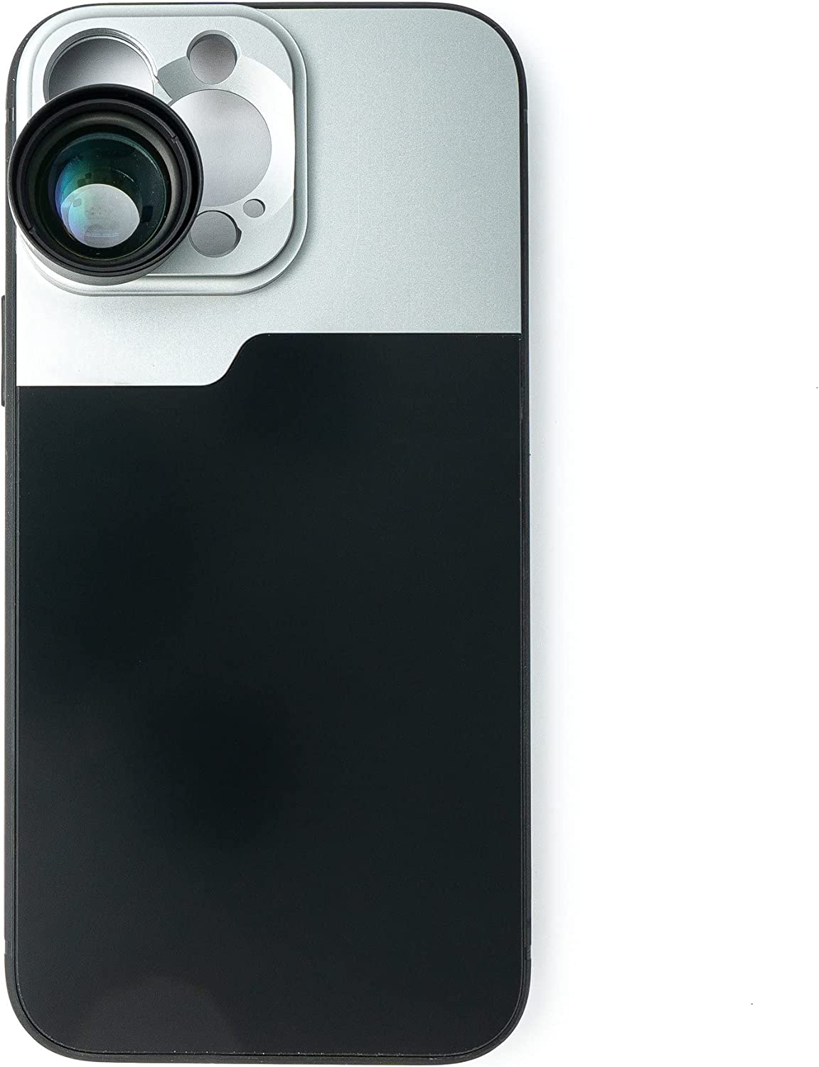SYSTEM-S Zoom Linse 3x Tele Objektiv Filter mit Hülle in Schwarz für iPhone 14 Pro Max