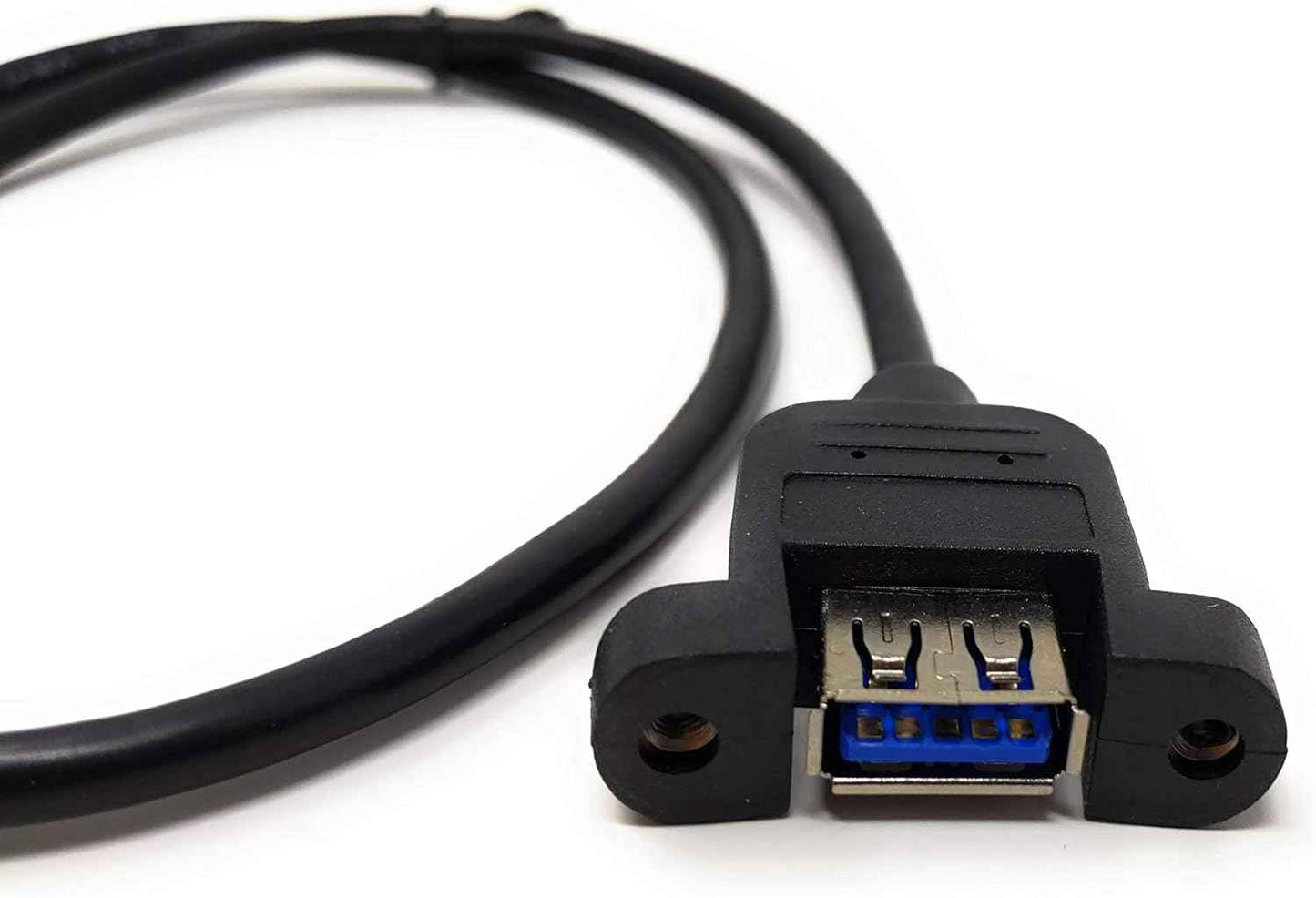 System-S USB Typ A 3.0 Abwärts gewinkelt auf USB Typ A 3.0 Panel Mount Kabel 60cm - DREIKS