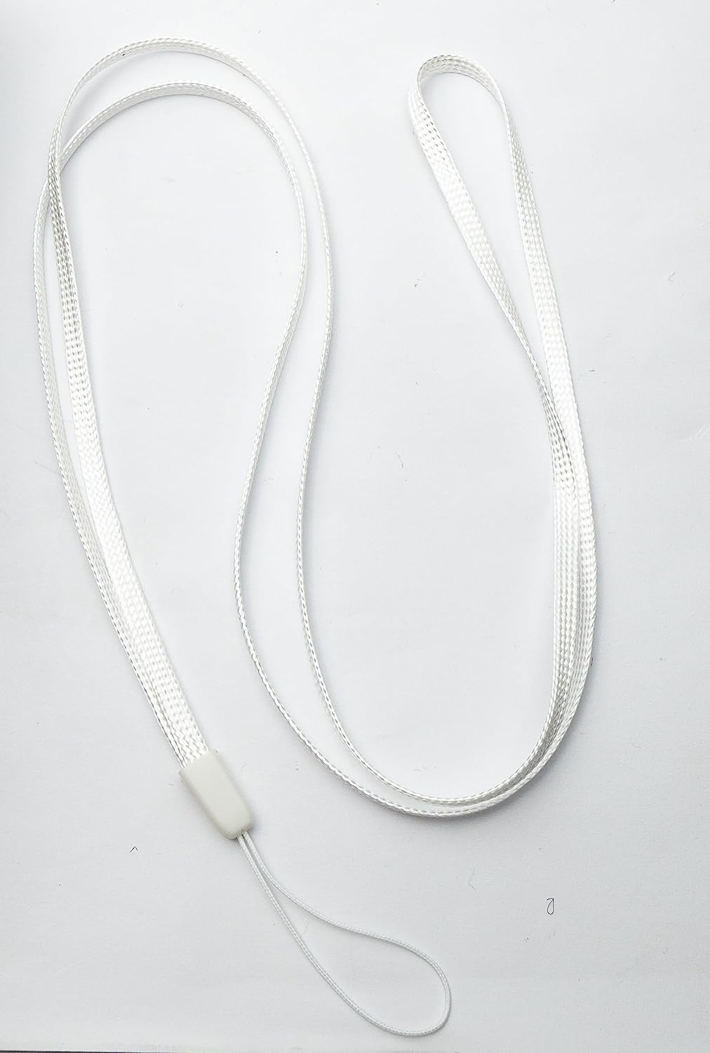SYSTEM-S Neck Strap Lanyard with Loop in White for Smartphone MP3 Player