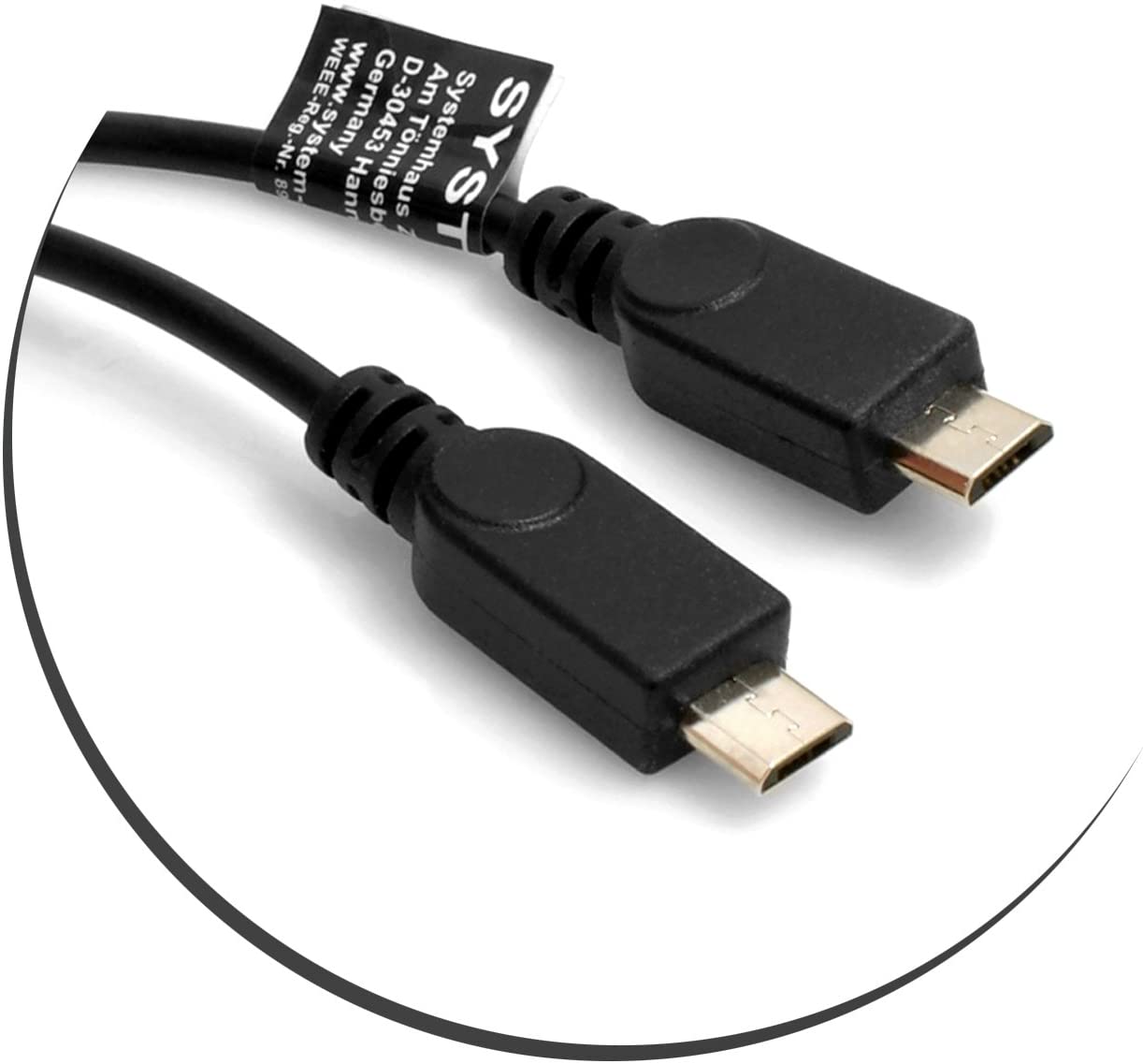 System-S USB Type C Input to 2X Micro USB Output Y Cable Splitter Cable