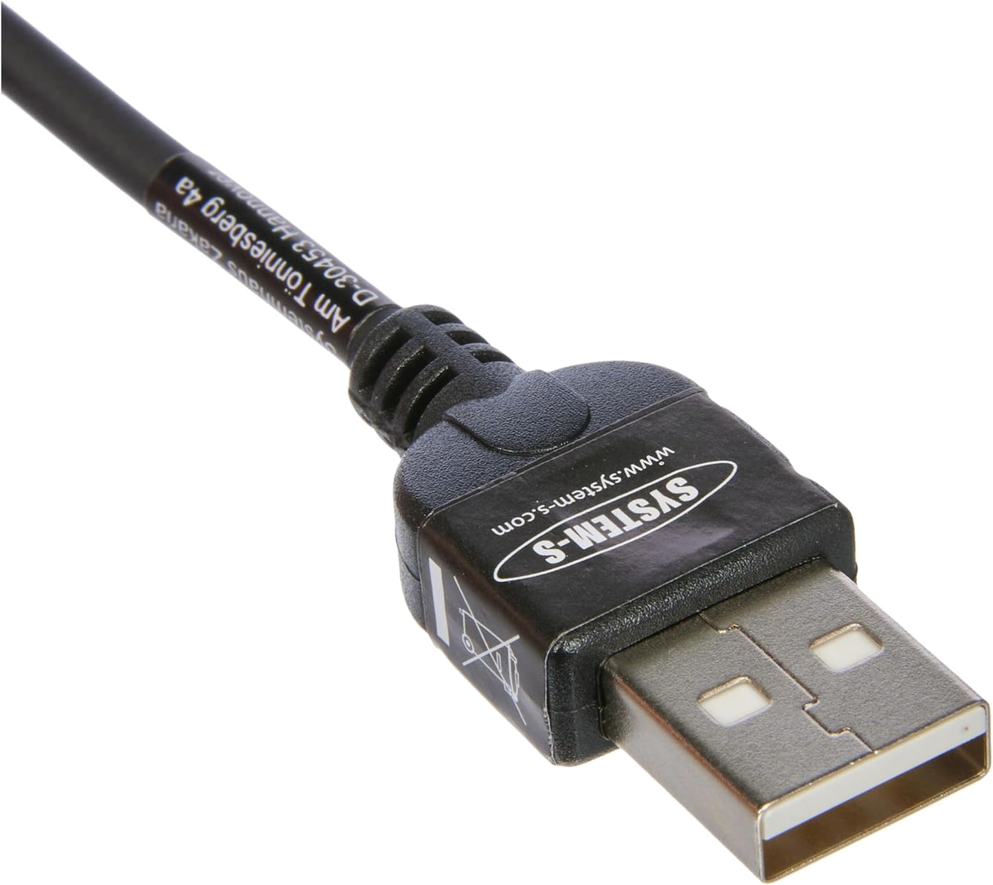 System-S Micro USB 2.0 Kabbel gewinkelt 90 grad Winkelstecker (links/male) Datenkabel und Ladekabel 50 cm