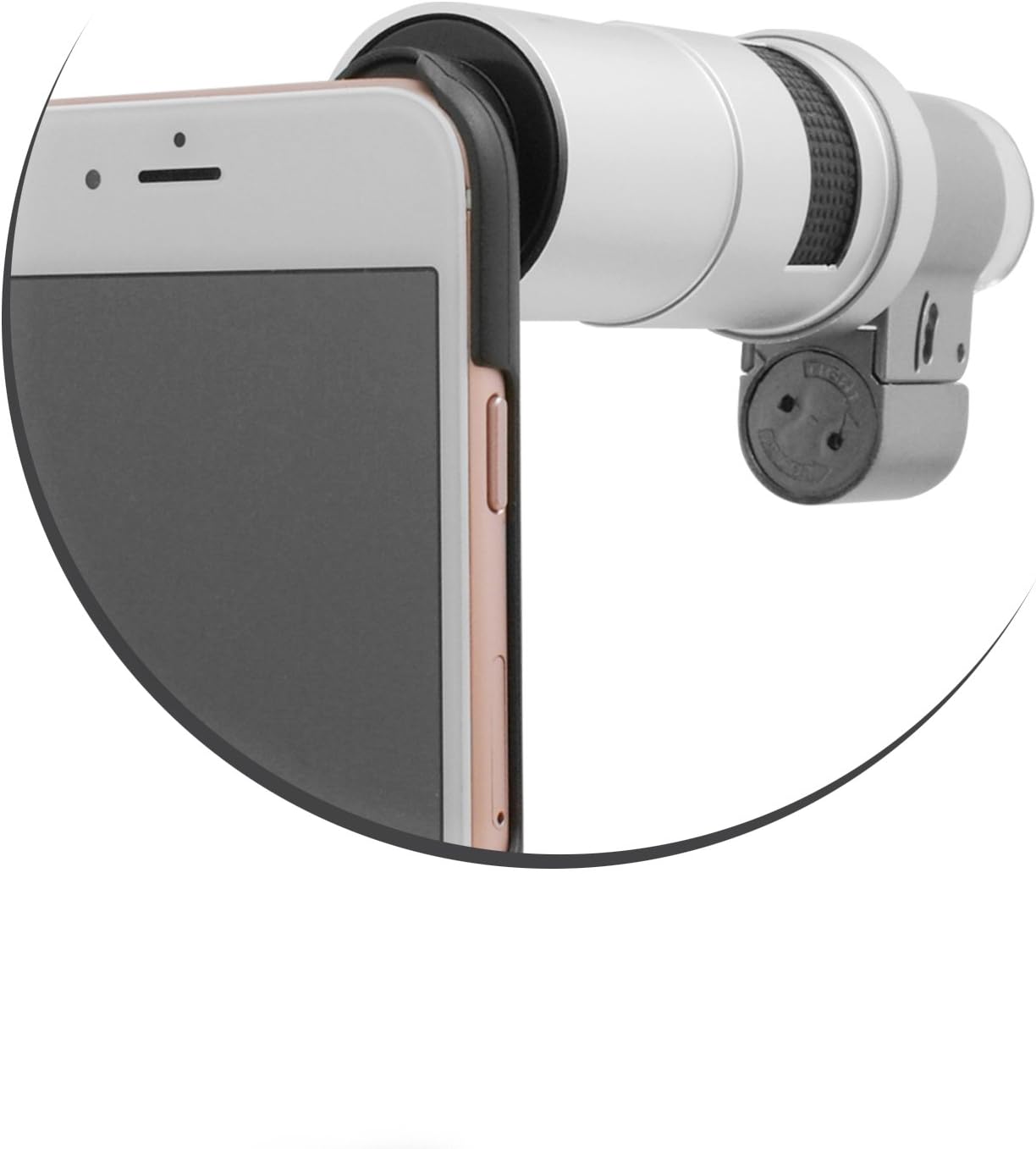 System-S Fotografie Clip-on 200x Mikroskop Linse Objektiv mit LED- und UV-Licht für iPhone 6 6s und Smartphone Tablet PC