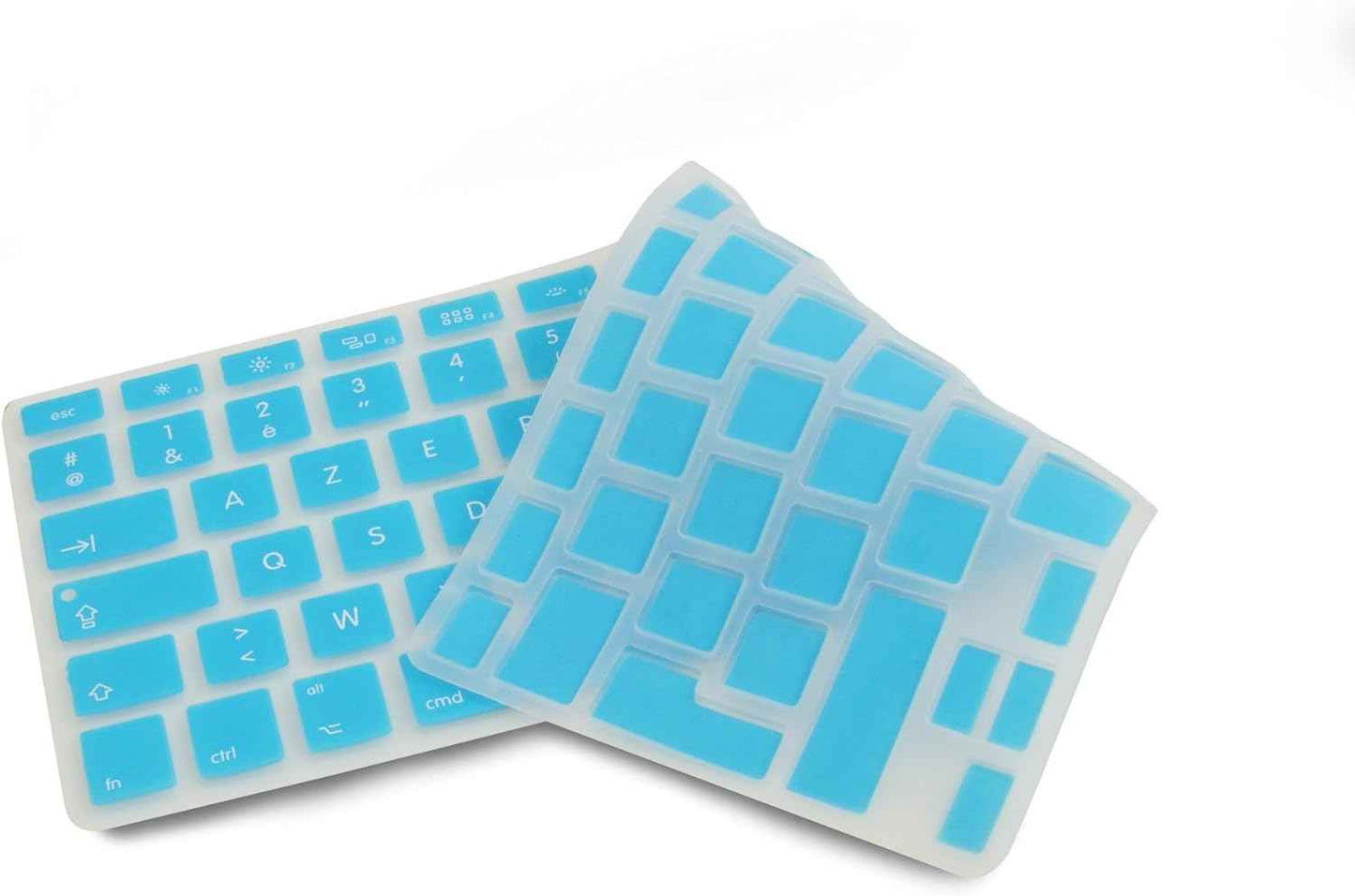 System-S Silikon Tastaturschutz Tastaturabdeckung AZERTY Französische Tastatur Abdeckung Schutz für MacBook Pro 13 Zoll 15 Zoll 17 Zoll iMac MacBook Air 13 Zoll in Türkis - DREIKS