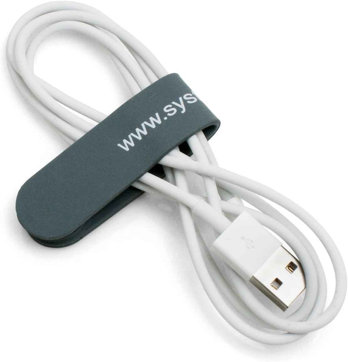 System-S Magnet Clip Kabelbinder Kabelclip für Kopfhörer Kabel Earphones in weiss - DREIKS
