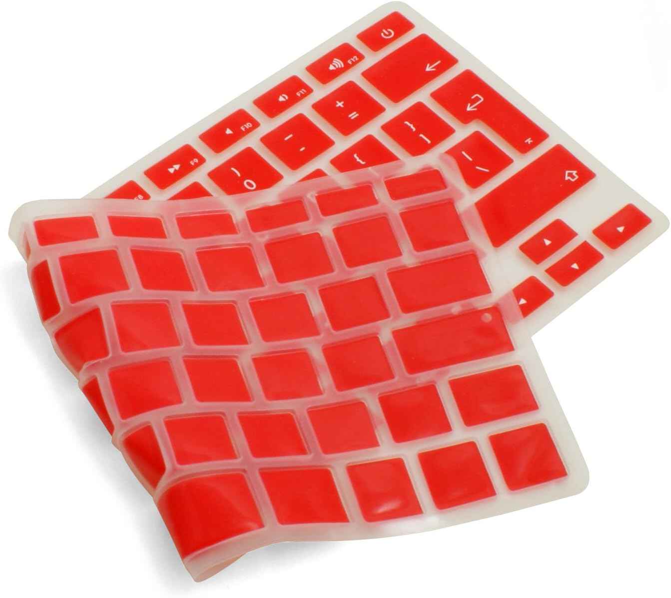 SYSTEM-S Silikon Tastaturschutz Tastaturabdeckung QWERTY EnglischeTastatur Abdeckung Schutz für MacBook Pro 13" 15" 17" / iMac / MacBook Air 13" in Rot - DREIKS