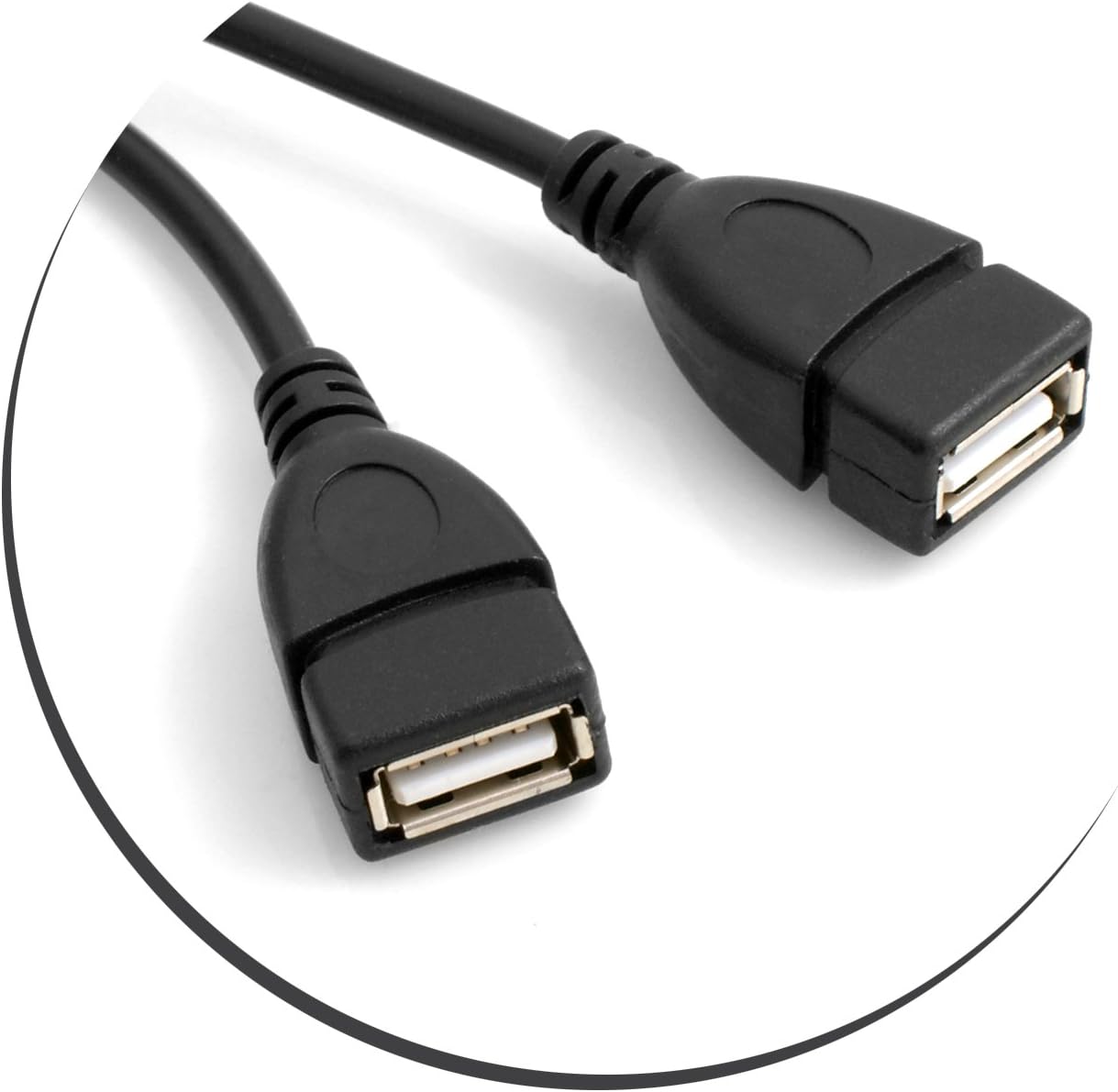 SYSTEM-S Y- Kabel USB Typ A Stecker zu 2 x USB Typ A Buchse Y-Splitter