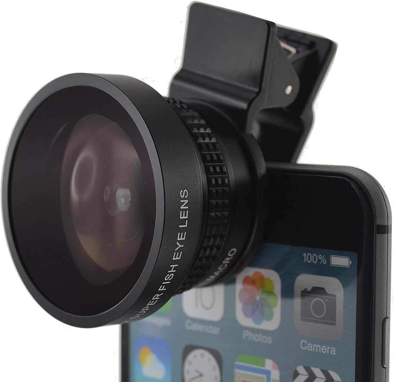 SYSTEM-S Fisheye and Macro 37 mm lens with clip and protective case for smartphone