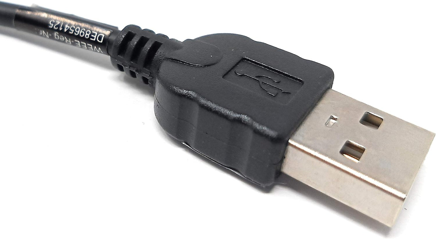 SYSTEM-S Micro USB 2.0 Kabel gewinkelt 90 grad Winkelstecker (links/male) Datenkabel und Ladekabel 140 cm