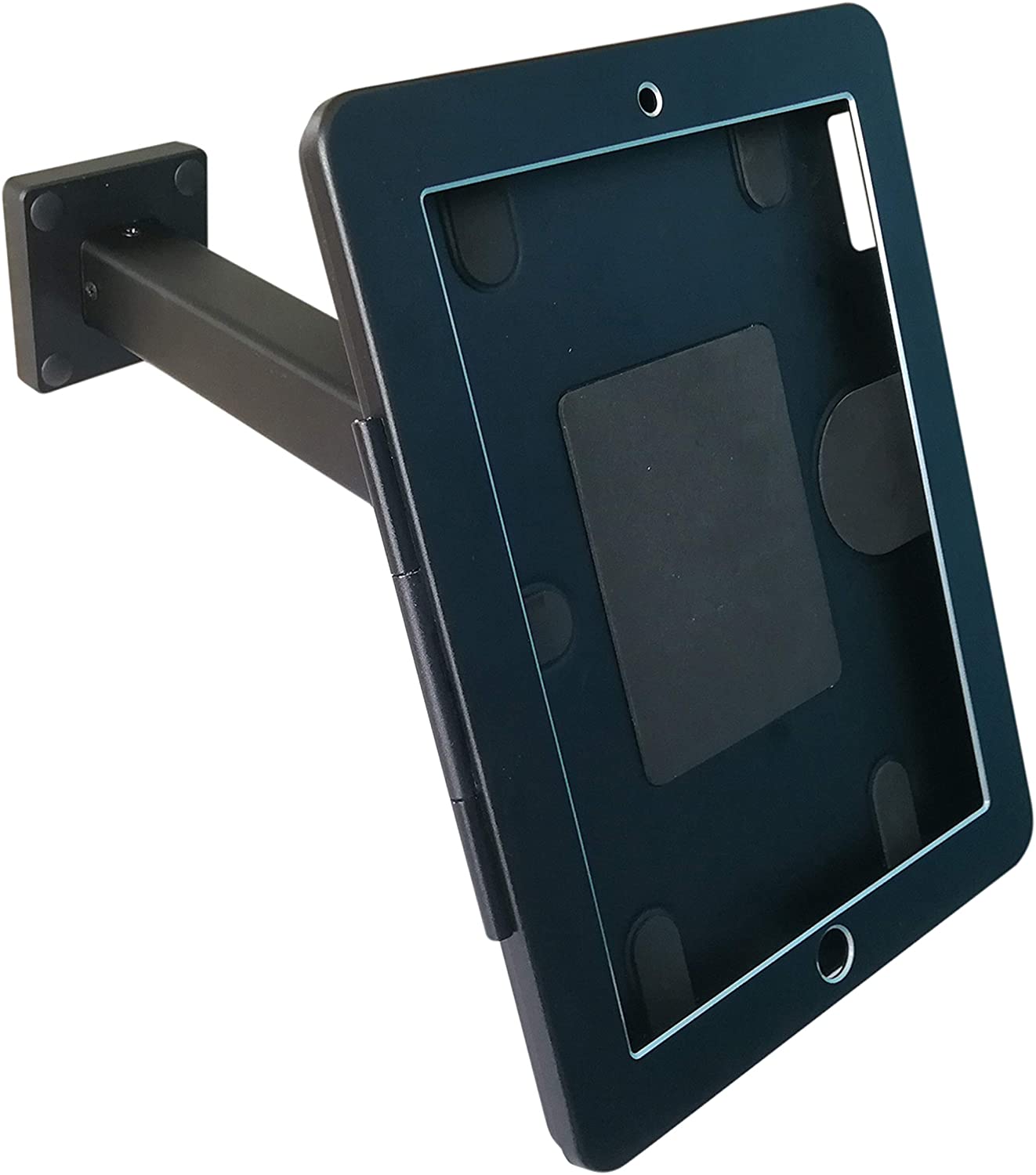 SYSTEM-S Abschließbare Wandhalterung für iPad Air 1-2 iPad 5-6 iPad Pro 9, 7 Zoll A1673 A1674 A1675 A1893 A1954 A1822 A1823 A1474 A1475 A1476 A1566 A1567