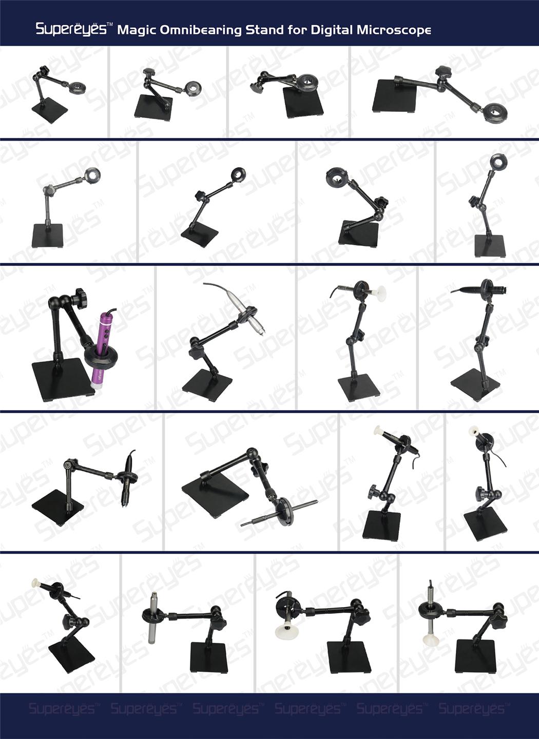 Supereyes Z004 Magic Universal Adjustable Rotating Stand for Handheld Digital Microscope Magnifer Metal Stand