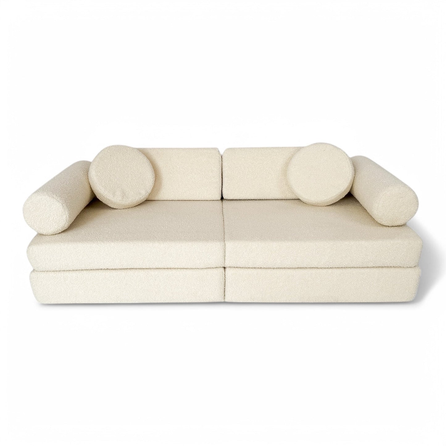 Play sofa teddy fabric Boucle – creative play fun & coziness
