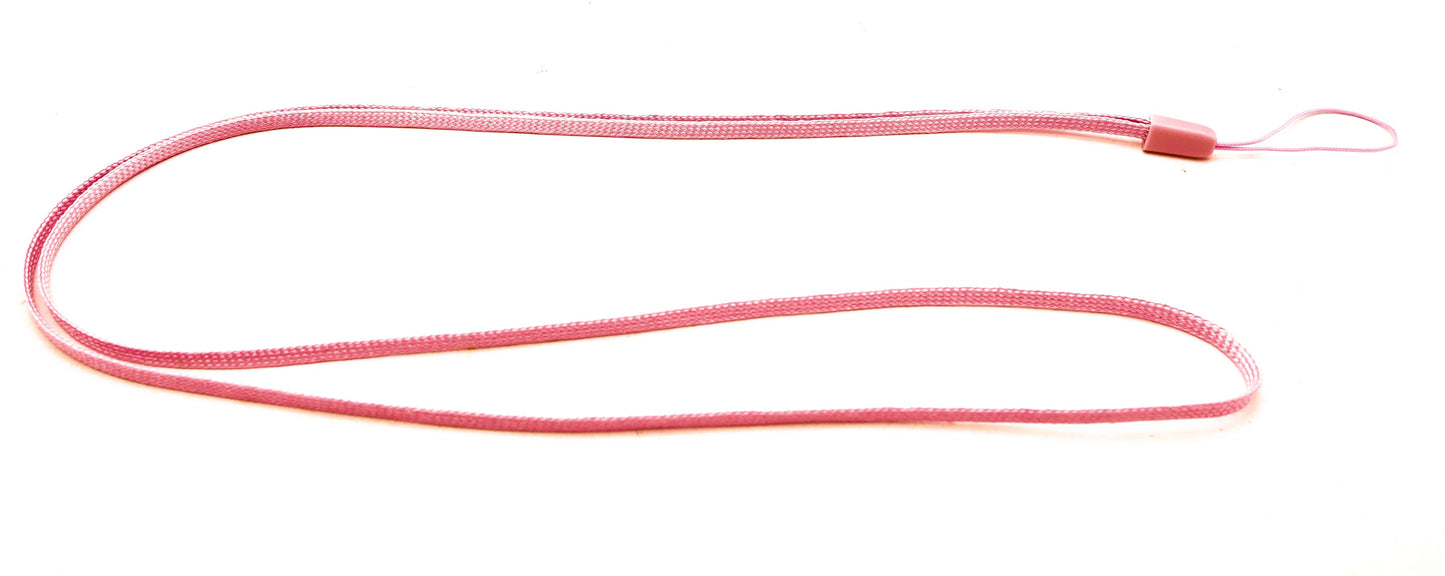 SYSTEM-S Halsband Umhängeband Trageband mit Schlaufe in Rosa für Smartphone MP3-Player