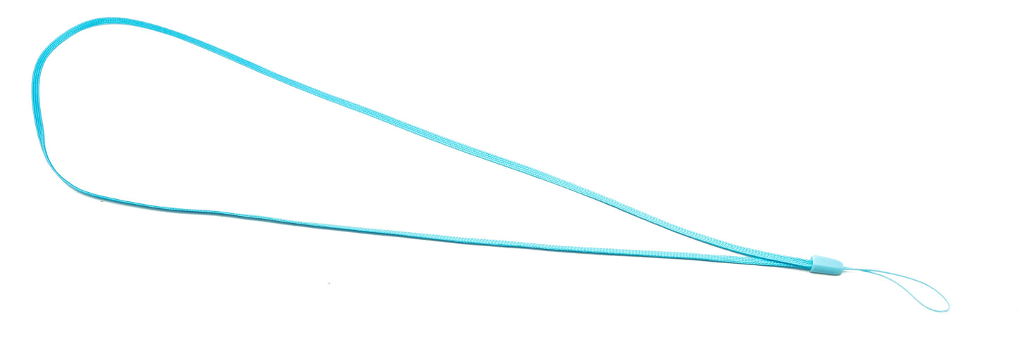 SYSTEM-S Neck Strap Lanyard with Loop in Blue for Smartphone MP3 Player