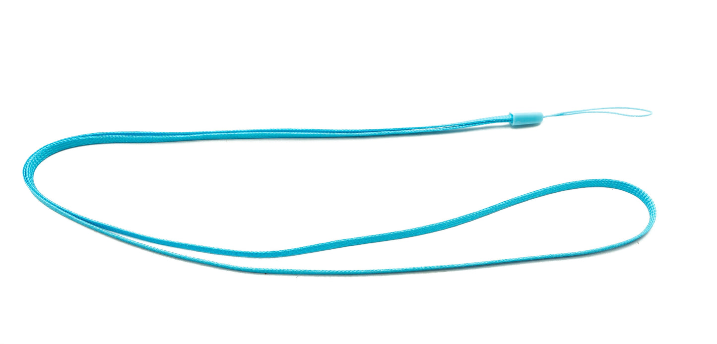 SYSTEM-S Neck Strap Lanyard with Loop in Blue for Smartphone MP3 Player