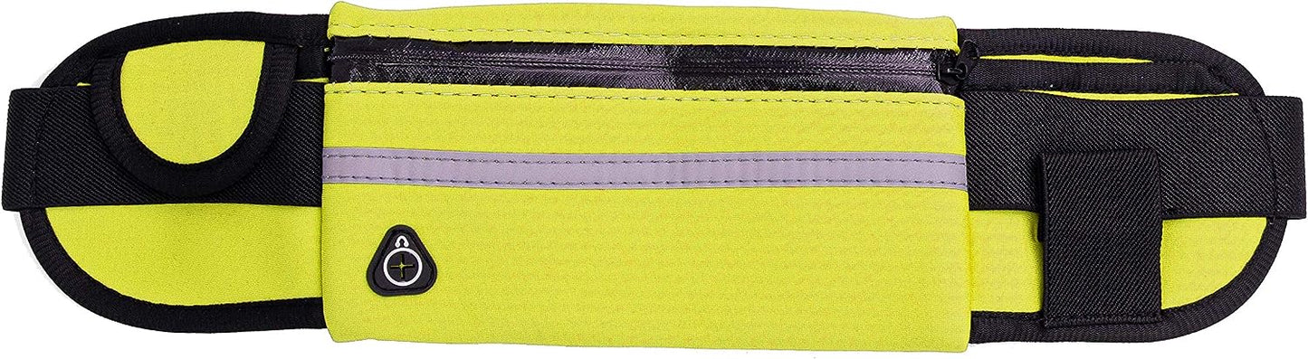 SYSTEM-S Tasche Gürteltasche Bauchtasche mit Flaschenhalter in Neon Gelb