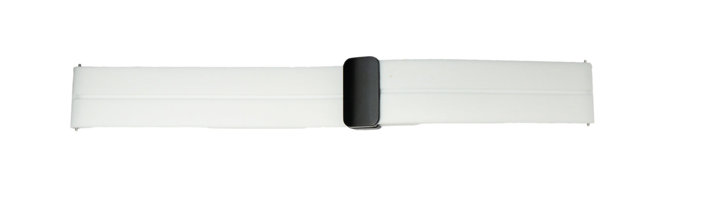 SYSTEM-S Armband 20 mm aus Silikon für Samsung Galaxy Watch 5 4 Smartwatch in Weiß