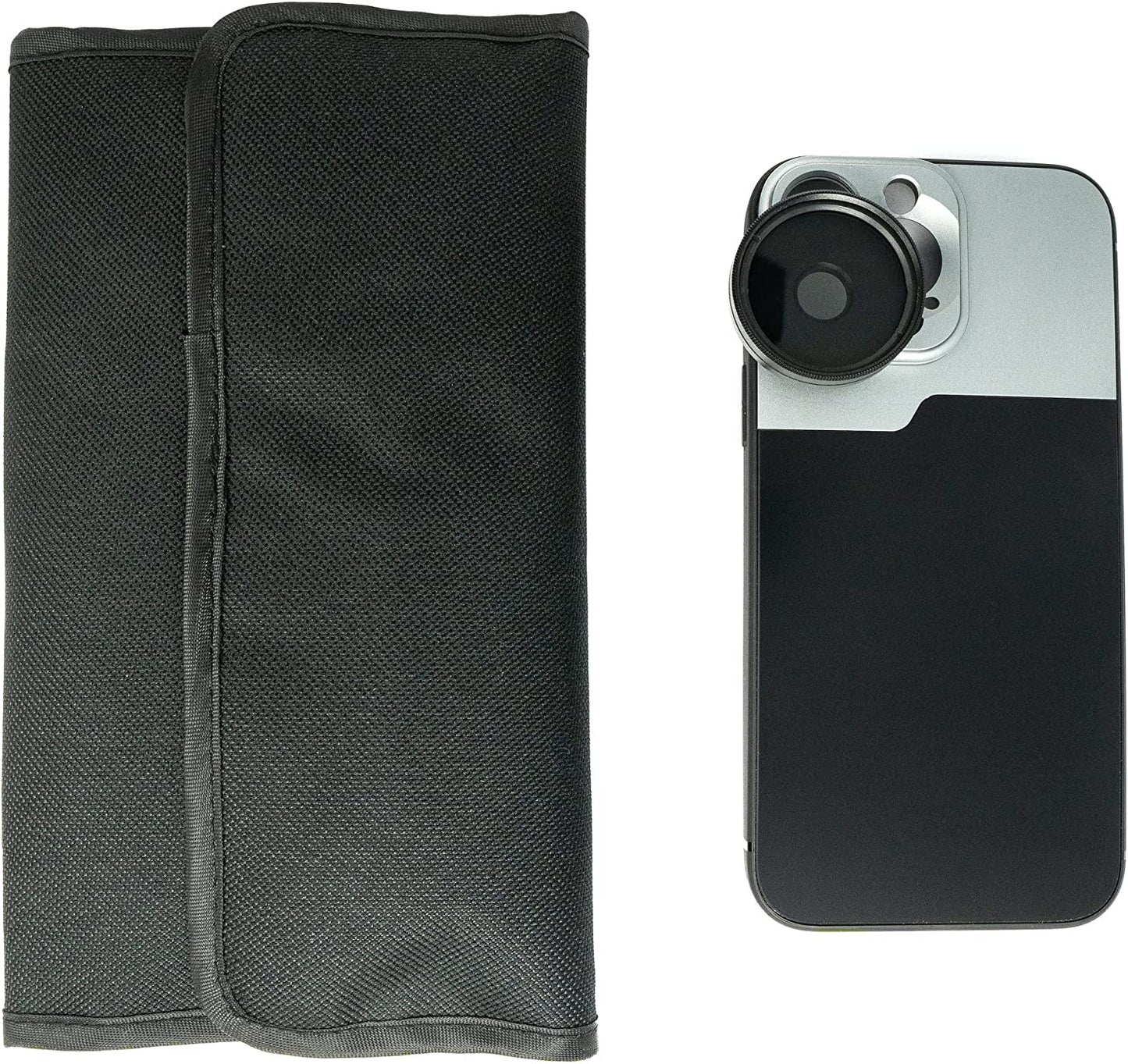 SYSTEM-S ND Filter Set 37 mm Neutraldichte mit Hülle und Tasche für iPhone 14 Pro Max