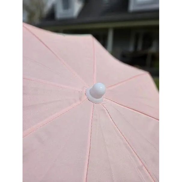 Sonnenschirm rosa mit tropischen Blättern UV-Schutz UPF 40+ Strandschirm Ø 155