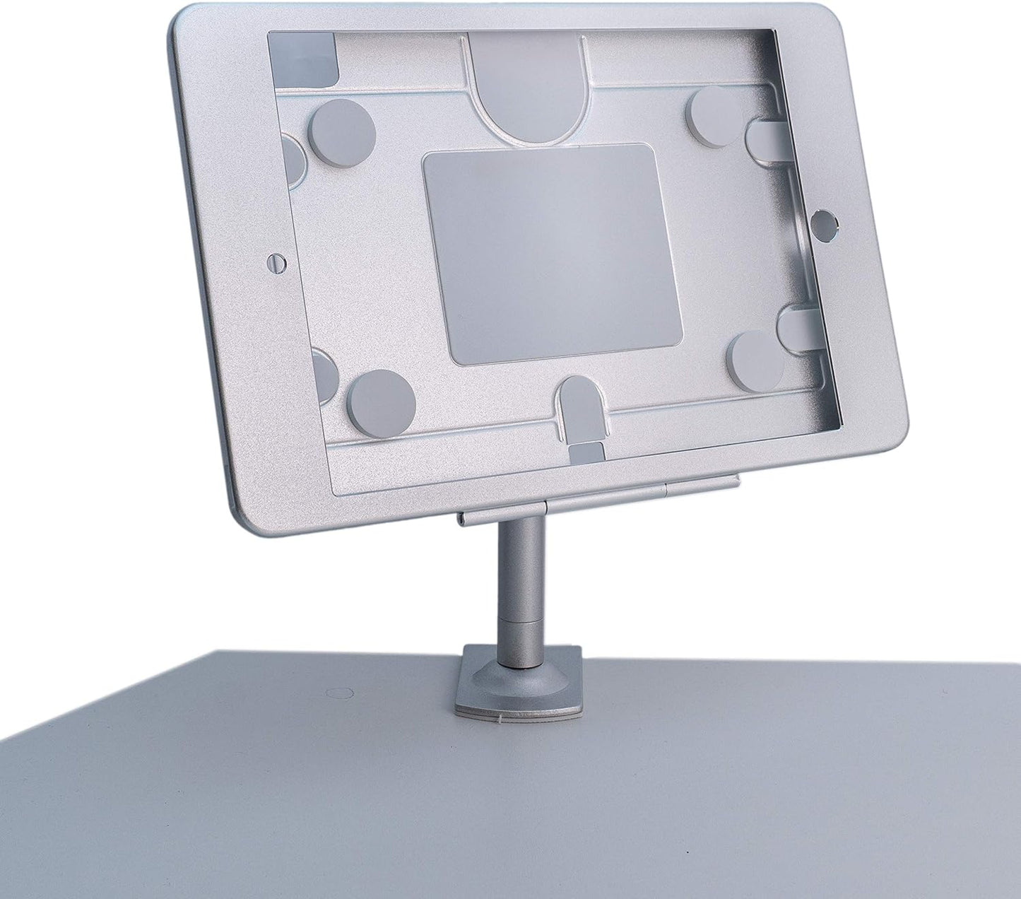 SYSTEM-S Stangen Halterung mit Schloss Befestigung aus Metall in Grau für iPad Pro 10,5"