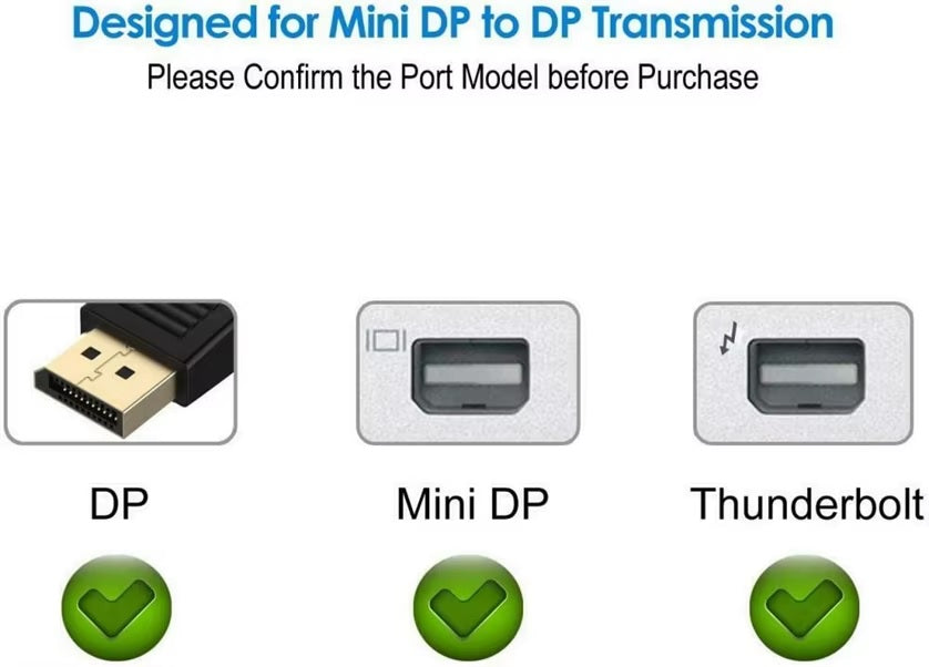 Mini DP Male to DP Female Adapter Converter Mini DisplayPort to DisplayPort 4Kx2K 3D Gold Plated