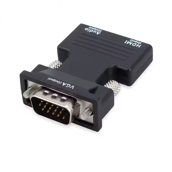 HDMI to VGA Adapter 1080p Converter Audio & Video Cable