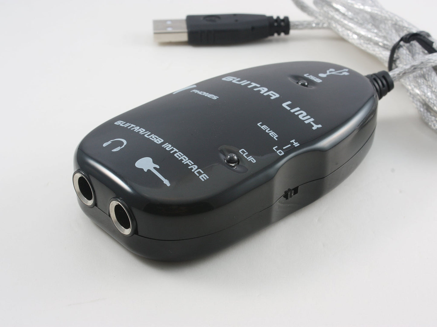 SYSTEM-S Gitarre Interface 1 m 6.35 mm Klinke Buchse zu Buchse & USB 2.0 Stecker Adapter