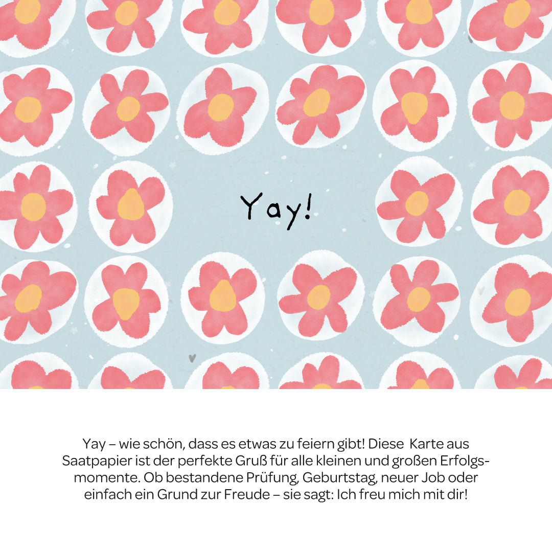 Grußkarte - Yay!