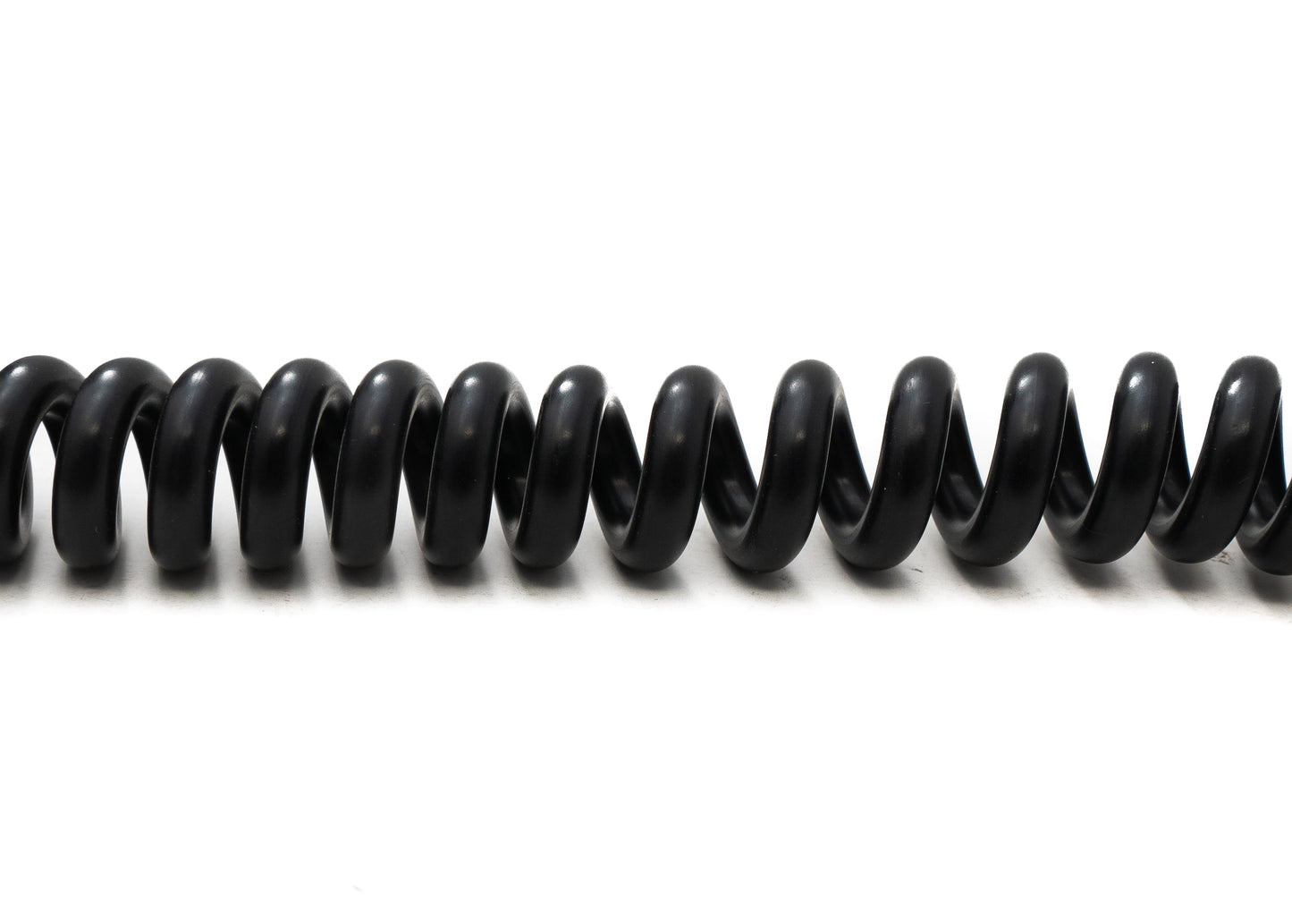 SYSTEM-S Audio Kabel 5 m 6.35 mm Klinke Stecker zu Stecker Spirale Feder Schwarz