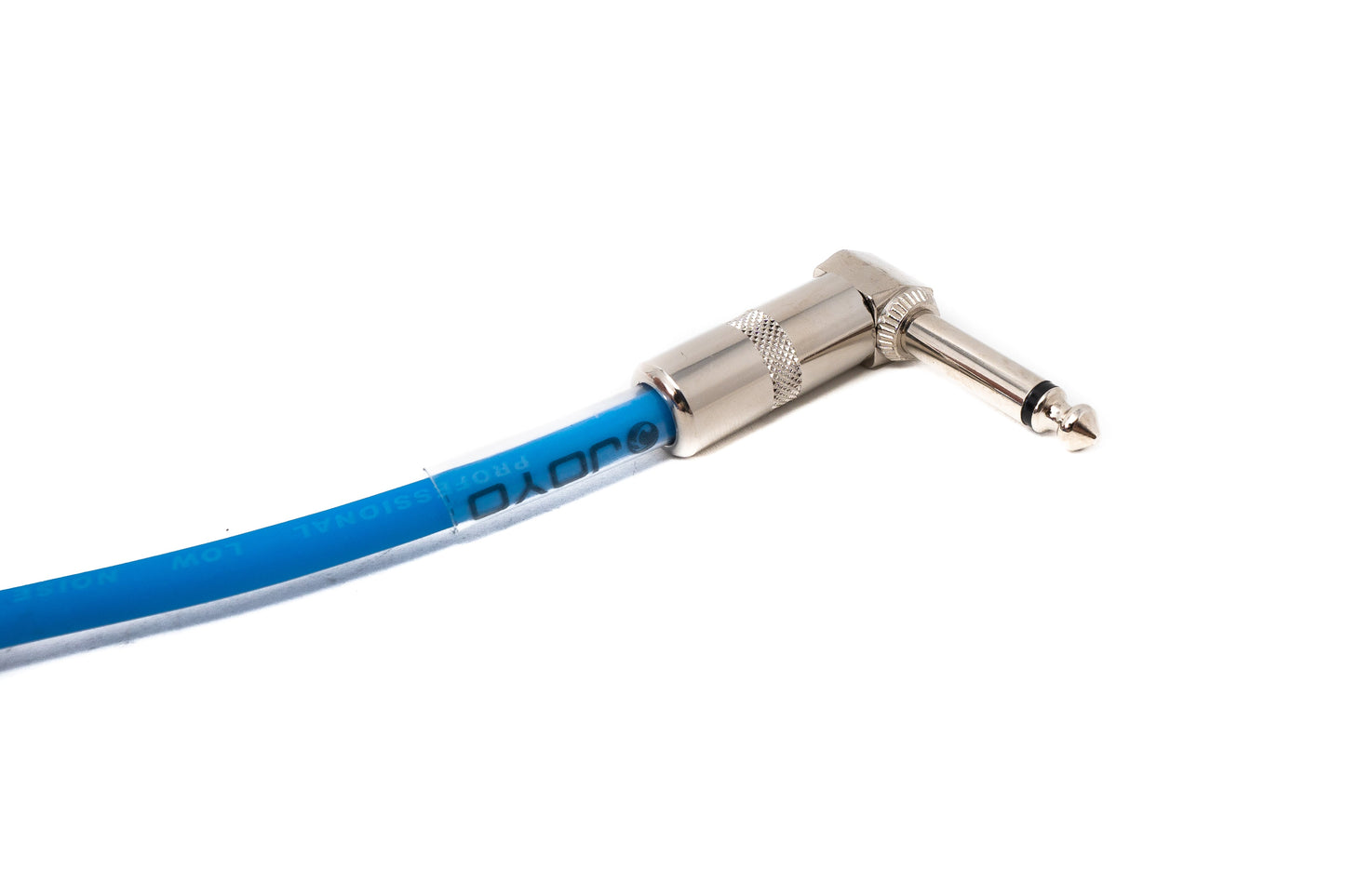 SYSTEM-S Audio Kabel 450 cm 6.35 mm Klinke Stecker zu Stecker Winkel AUX Blau
