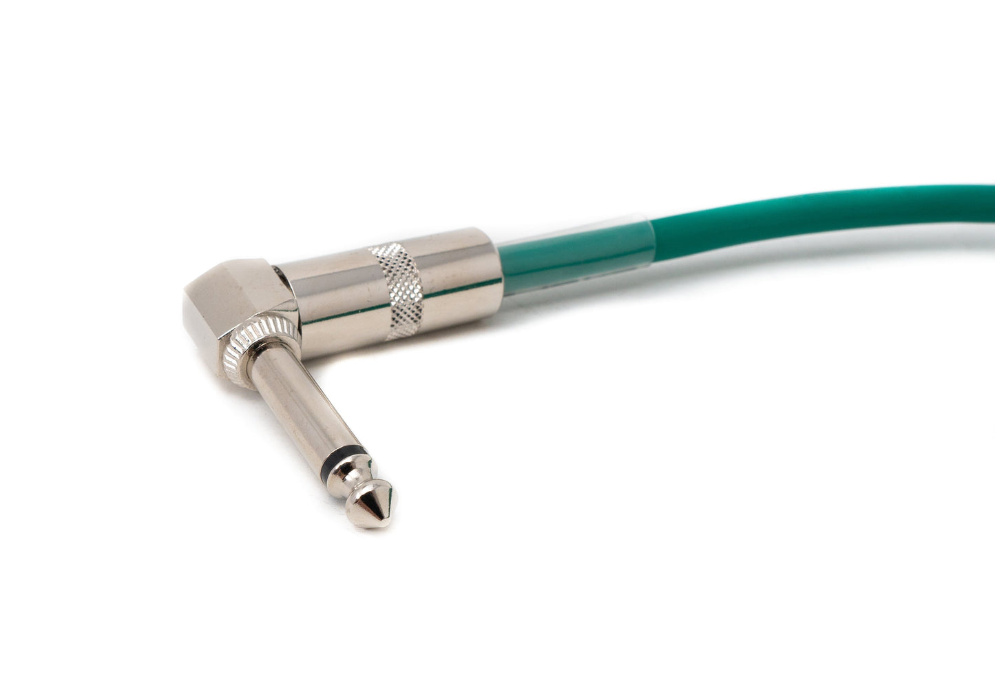 SYSTEM-S Audio Kabel 450 cm 6.35 mm Klinke Stecker zu Stecker Winkel AUX in Grün