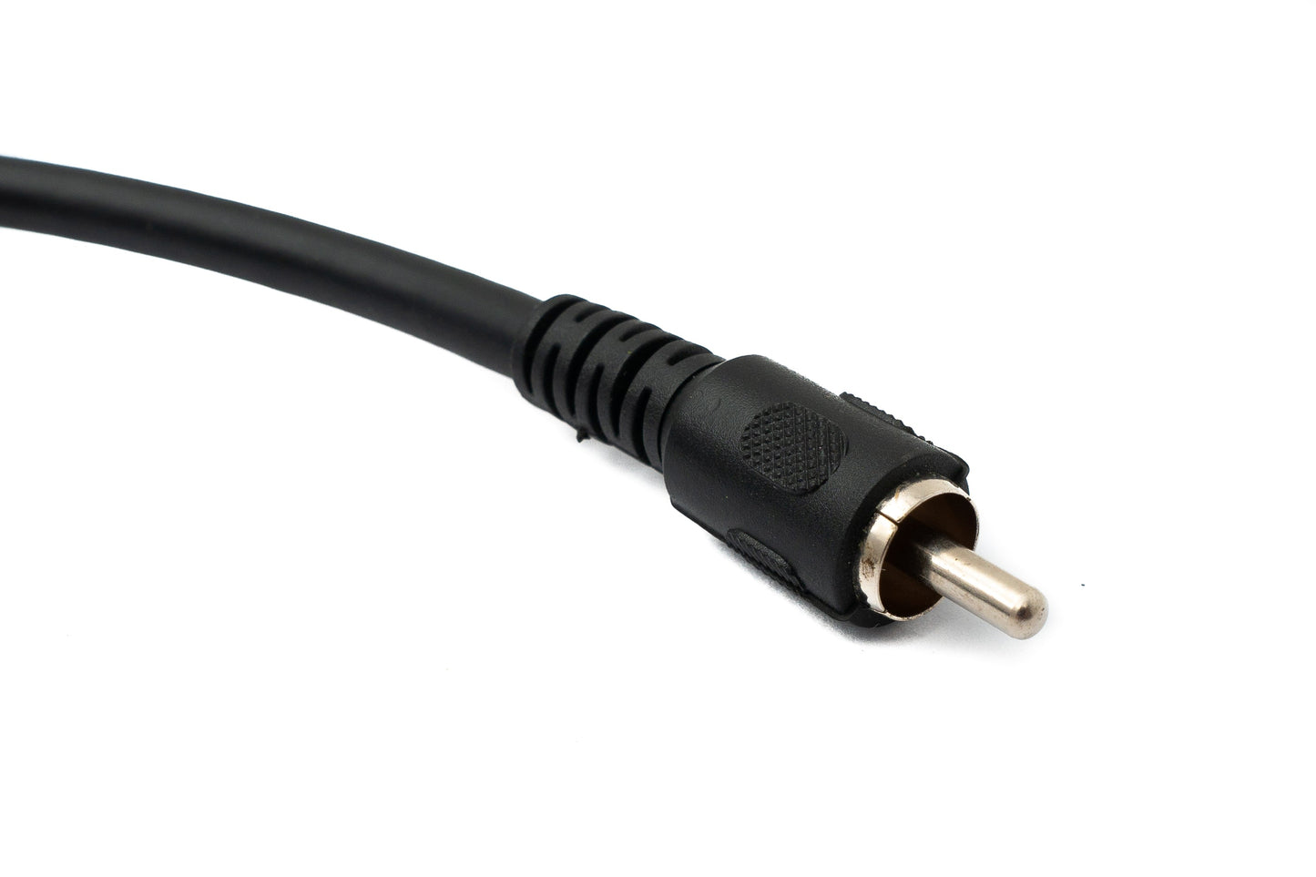 SYSTEM-S Cinch RCA Kabel 150 cm Stecker zu XLR 3 polig Stecker 30 VAC in Schwarz