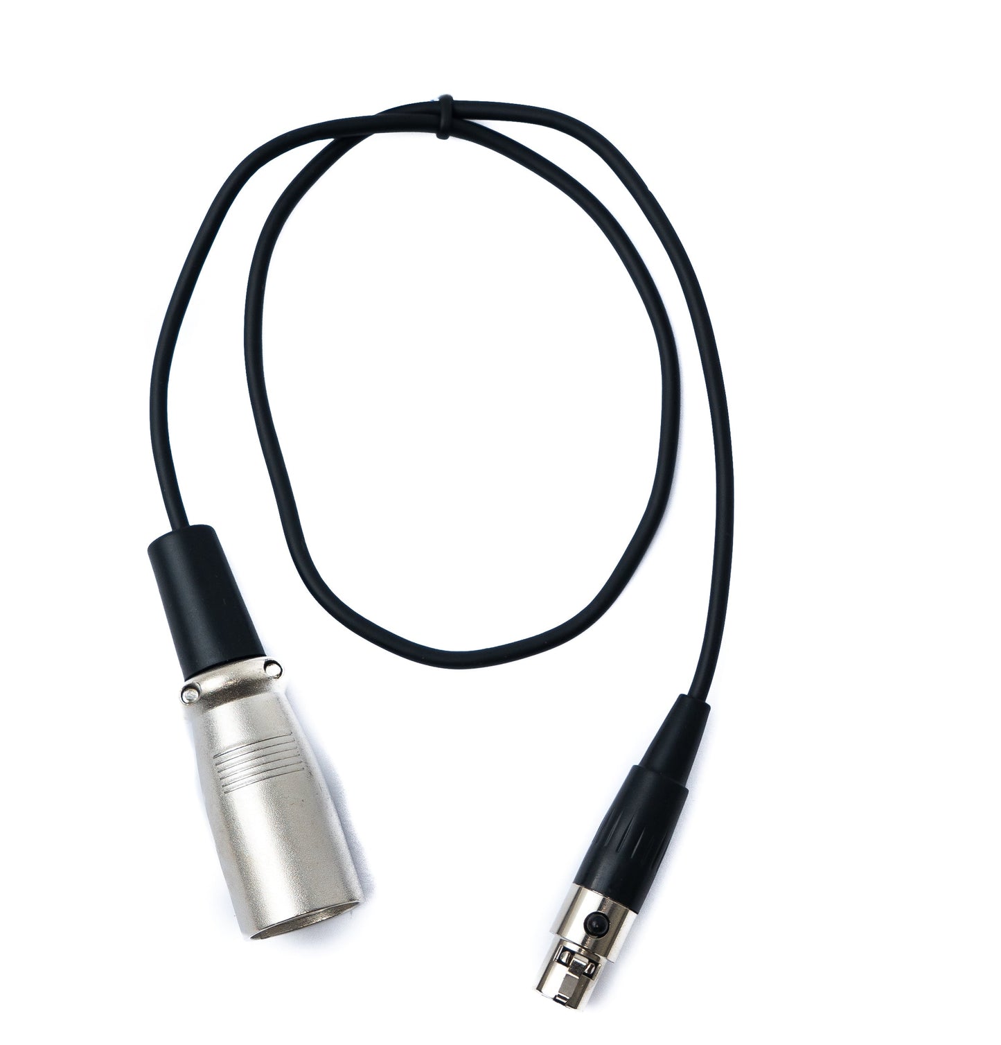 SYSTEM-S Audio Kabel 50 cm Mini XLR 3 polig Buchse zu XLR 3 polig Stecker Schwarz