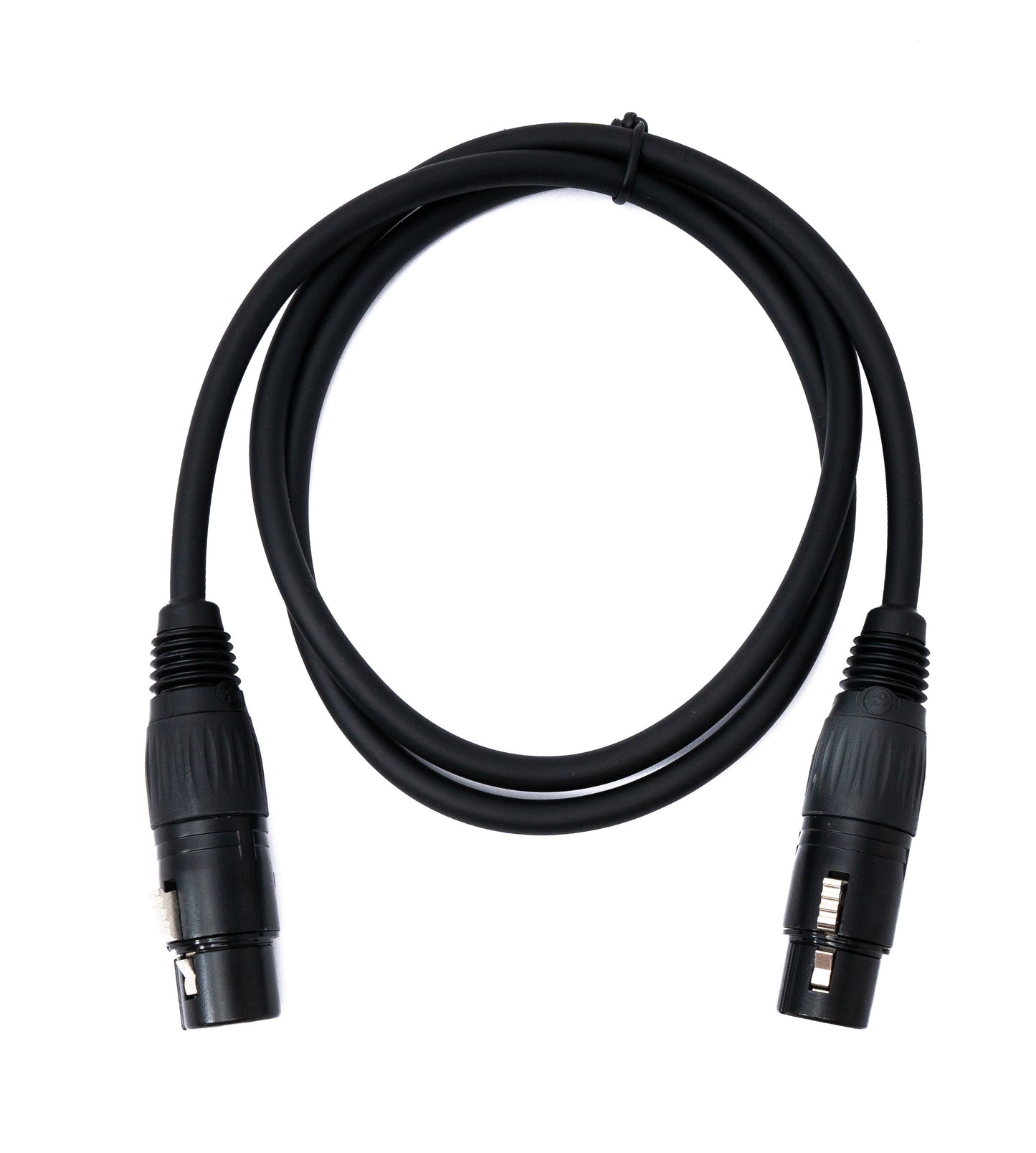 SYSTEM-S Audio Kabel 100 cm XLR 3 polig Buchse zu Buchse in Schwarz
