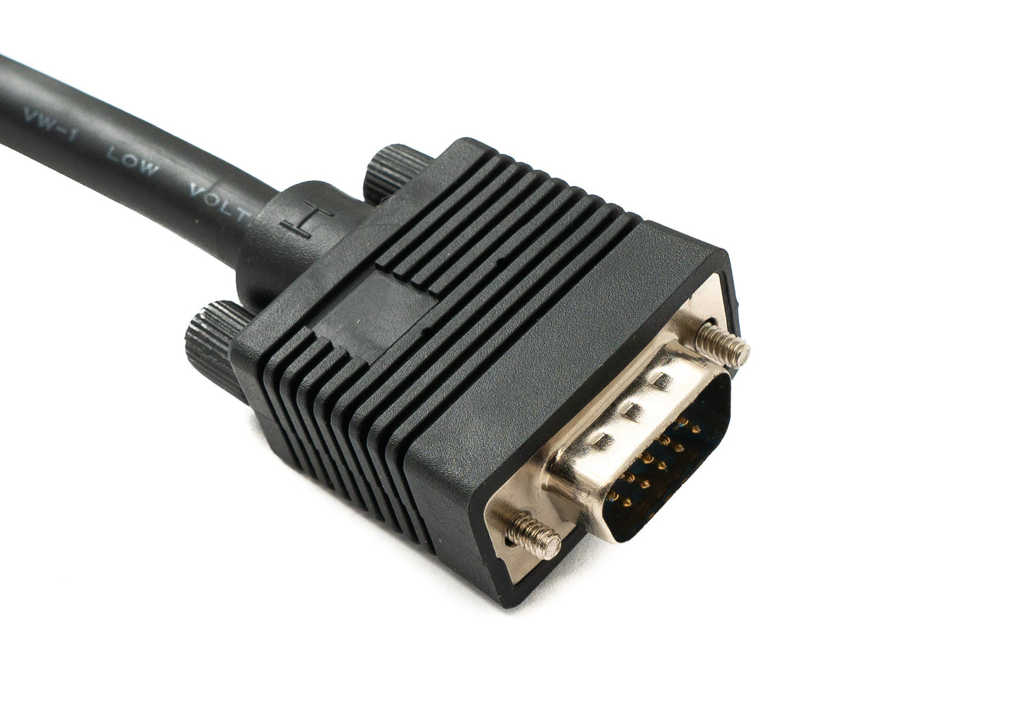 SYSTEM-S VGA Kabel 180 cm HD15 Stecker zu 5 BNC RGBHV Stecker Coaxial in Schwarz