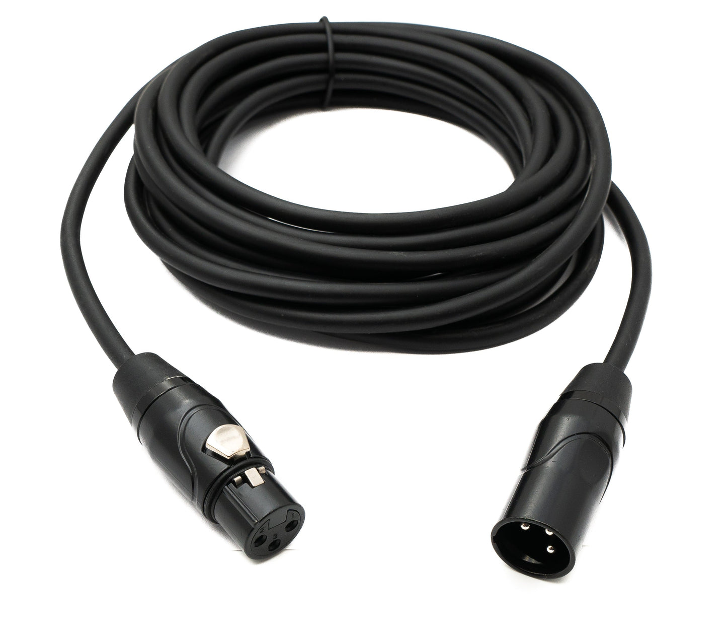SYSTEM-S Audio Kabel 5 m XLR 3 Pin Stecker zu Buchse in Schwarz