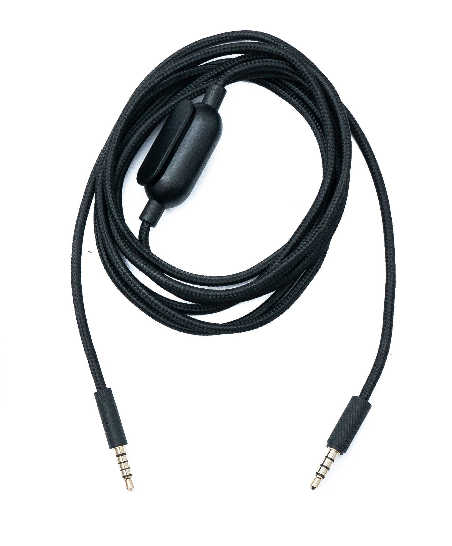 SYSTEM-S Audio Replacement Cable 2m AUX 3.5mm braided with volume control for Logitech G433 G233 GPRO X