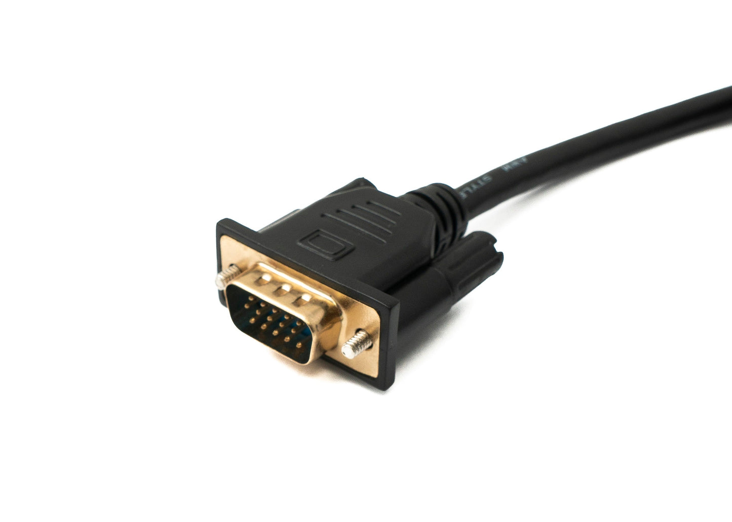 SYSTEM-S D Sub15 Kabel 150 cm HD VGA 15 Pin Stecker zu Stecker DB15 Winkel Down Angled